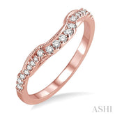 1/6 Ctw Round Cut Diamond Wedding Band in 14K Rose Gold