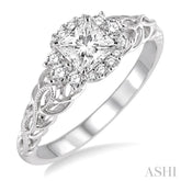 1/5 Ctw Diamond Semi-Mount Engagement Ring in 14K White Gold