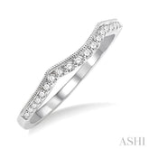 1/6 Ctw Round Cut Diamond Wedding Band in 14K White Gold