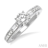 1/4 ctw Diamond Semi-Mount Engagement Ring in 14K White Gold