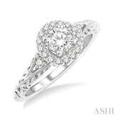 1/5 Ctw Diamond Semi-Mount Engagement Ring in 14K White Gold
