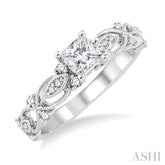 1/5 Ctw Diamond Semi-Mount Engagement Ring in 14K White Gold
