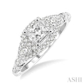 1/3 Ctw Diamond Semi-Mount Engagement Ring in 14K White Gold