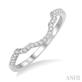 1/20 Ctw Round Cut Diamond Wedding Band in 14K White Gold