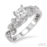1/6 Ctw Diamond Semi-Mount Engagement Ring in 14K White Gold
