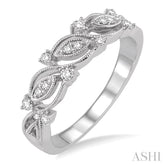 1/6 Ctw Round Cut Diamond Wedding Band in 14K White Gold