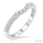 1/3 Ctw Round Cut Diamond Wedding Band in 14K White Gold