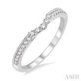 1/4 Ctw Round Cut Diamond Wedding Band in 14K White Gold