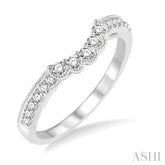 1/3 Ctw Round Cut Diamond Wedding Band in 14K White Gold