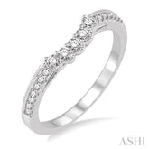 1/3 Ctw Round Cut Diamond Wedding Band in 14K White Gold