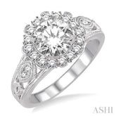 3/8 Ctw Diamond Semi-Mount Engagement Ring in 14K White Gold