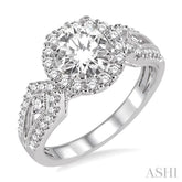 5/8 Ctw Diamond Semi-Mount Engagement Ring in 14K White Gold