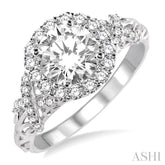 1/2 Ctw Diamond Semi-Mount Engagement Ring in 14K White Gold