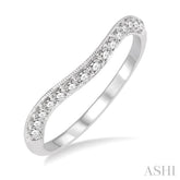 1/3 Ctw Round Cut Diamond Wedding Band in 14K White Gold