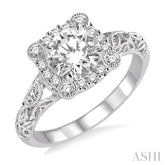 1/4 Ctw Diamond Semi-Mount Engagement Ring in 14K White Gold