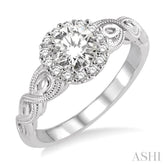 1/6 Ctw Diamond Semi-Mount Engagement Ring in 14K White Gold