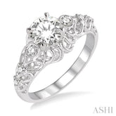 1/6 Ctw Diamond Semi-Mount Engagement Ring in 14K White Gold