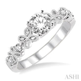1/10 Ctw Diamond Semi-Mount Engagement Ring in 14K White Gold