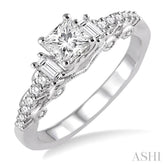 1/3 Ctw Diamond Semi-Mount Engagement Ring in 14K White Gold