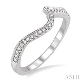 1/6 Ctw Round Cut Diamond Wedding Band in 14K White Gold