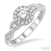 1/4 Ctw Diamond Semi-Mount Engagement Ring in 14K White Gold