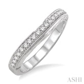 1/4 Ctw Round Cut Diamond Wedding Band in 14K White Gold