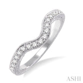 1/4 Ctw Round Cut Diamond Wedding Band in 14K White Gold
