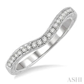 1/6 Ctw Round Cut Diamond Matching Wedding Band in 14K White Gold