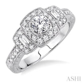 3/8 Ctw Diamond Semi-Mount Engagement Ring in 14K White Gold