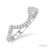 1/5 Ctw Round Cut Diamond Wedding Band in 14K White Gold