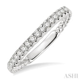 1/4 Ctw Round Cut Diamond Matching Wedding Band in 14K White Gold