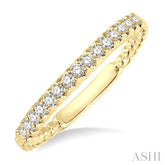 1/4 Ctw Round Cut Diamond Matching Wedding Band in 14K Yellow Gold