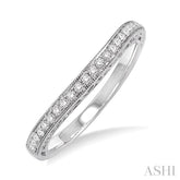 1/5 Ctw Round Cut Diamond Wedding Band in 14K White Gold