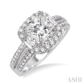 1/2 Ctw Diamond Semi-Mount Engagement Ring in 14K White Gold