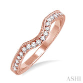 1/5 Ctw Round Cut Diamond Wedding Band in 14K Rose Gold