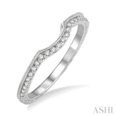 1/8 Ctw Round Cut Diamond Wedding Band in 14K White Gold