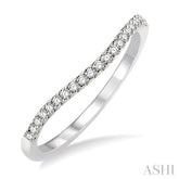 1/6 Ctw Round Cut Diamond Wedding Band in 14K White Gold