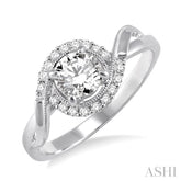 1/10 ctw Diamond Semi-Mount Engagement Ring in 14K White Gold