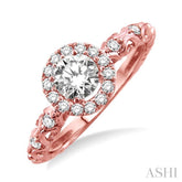 1/6 Ctw Diamond Semi-Mount Engagement Ring in 14K Rose Gold