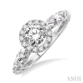 1/6 Ctw Diamond Semi-mount Engagement Ring in 14K White Gold
