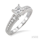 1/4 Ctw Diamond Semi-Mount Engagement Ring in 14K White Gold