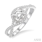 1/4 Ctw Diamond Semi-Mount Engagement Ring in 14K White Gold
