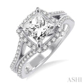 1/2 Ctw Diamond Semi-Mount Engagement Ring in 14K White Gold