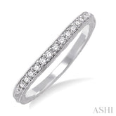 1/6 Ctw Round Cut Diamond Wedding Band in 14K White Gold