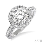 1/2 Ctw Diamond Semi-Mount Engagement Ring in 14K White Gold