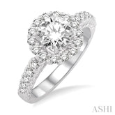 1/2 Ctw Diamond Semi-Mount Engagement Ring in 14K White Gold