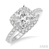 1/2 Ctw Diamond Semi-Mount Engagement Ring in 14K White Gold