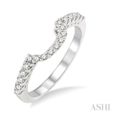 1/3 Ctw Round Cut Diamond Wedding Band in 14K White Gold