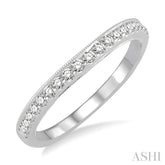 1/4 Ctw Round Cut Diamond Wedding Band in 14K White Gold