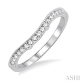 1/5 Ctw Round Cut Diamond Wedding Band in 14K White Gold